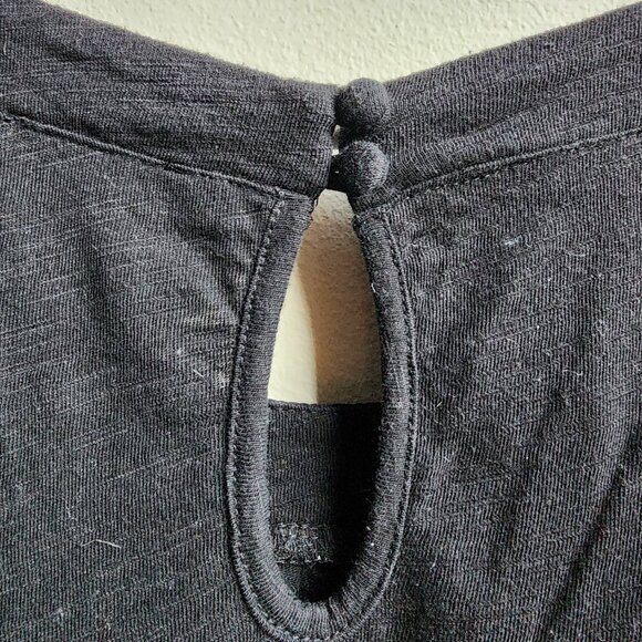 Cupio Black/White Aztec Embroidered Scoop Neck Cap Sleeve Blouse Size Small - Picture 14 of 14